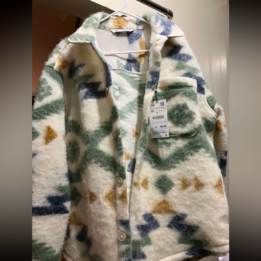 Zara western pattern overcoat